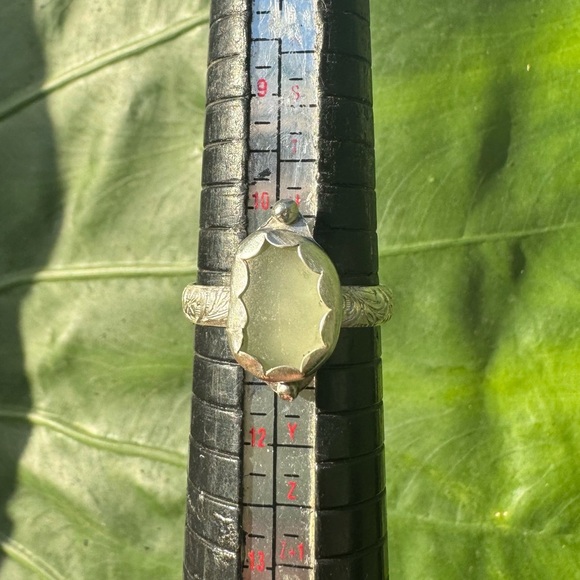 Sea foam sea glass natural sea glass floral sterling & fine silver - Picture 2 of 4